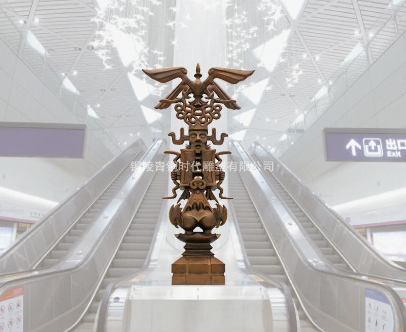 武汉天河机场站雕塑项目《凤鸣楚天》